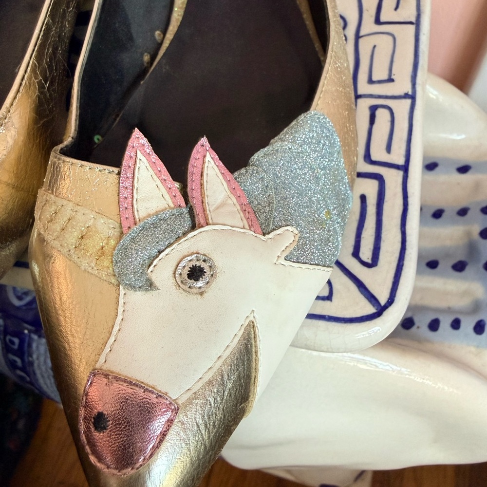 ASOS LULAMOON Pointed Unicorn Ballet Flats - Size 11 - Picture 6 of 8
